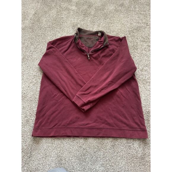 Tommy Bahama Sweater Men’s XL Long Sleeve Red Cotton Heavyweight Zip - Picture 1 of 8